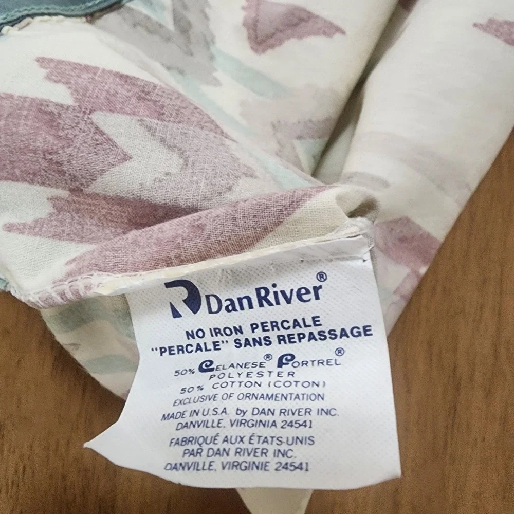 Dan‎ River Vintage Single Pillowcase Aztec Southwest Print Pastels